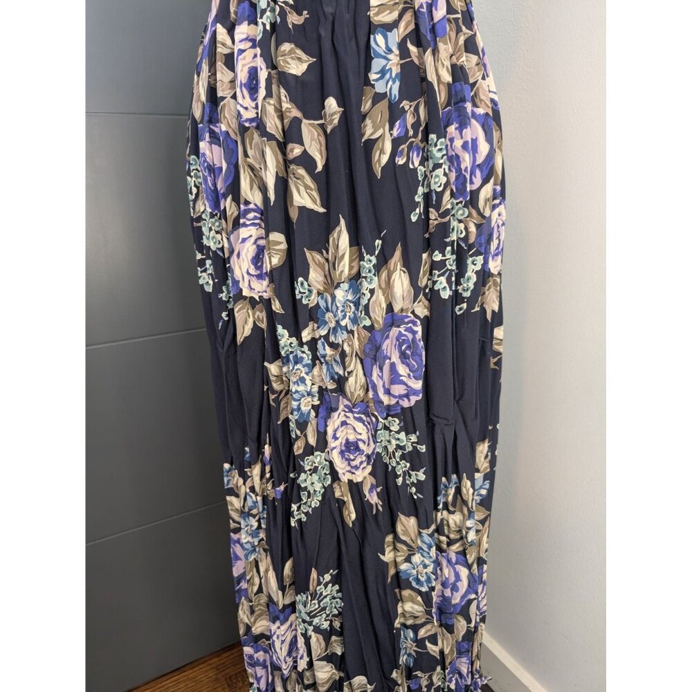 Vintage Worthington Floral‎ Broomstick Pleated Midi/Maxi Skirt - Large - Picture 2 of 5